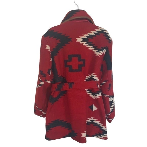 Black Mountain Aztec Southwest designs red white, black, fully lined. SZ L/XL - Picture 2 of 11